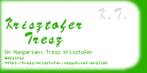 krisztofer tresz business card